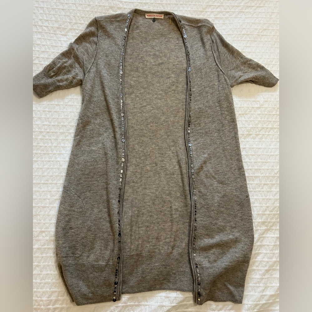 Rebecca Taylor sequinned light weight cardigan.